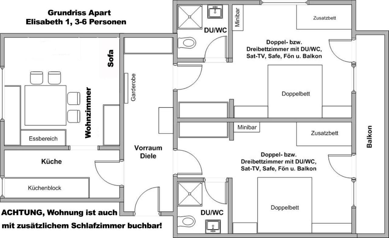 "Apart Elisabeth" Inkl Silvretta Premium Summercard See Exteriör bild